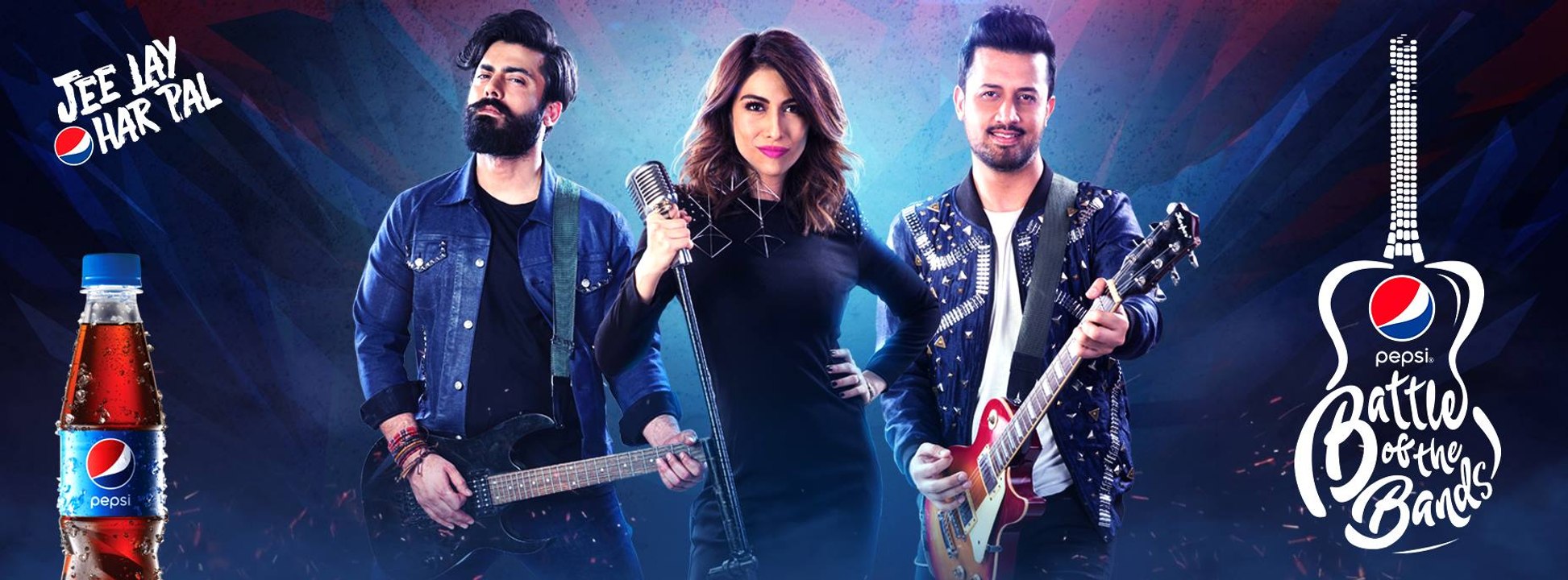 Fawad Afzal Khan, Atif Aslam and Meesha Shafi for Pepsi Battle of the Bands 2017!