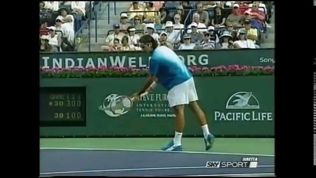 Roger Federer v. Guillermo Canas Indian Wells 2005 SF Highlights