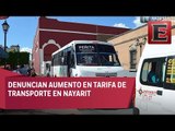 Aumentan tarifas de transporte público en Nayarit