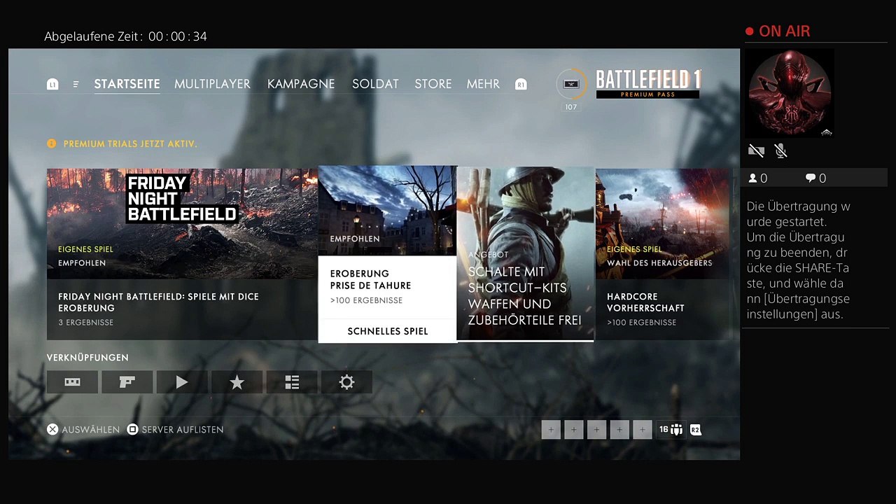 Ps4-live-Übertragung von aendicx