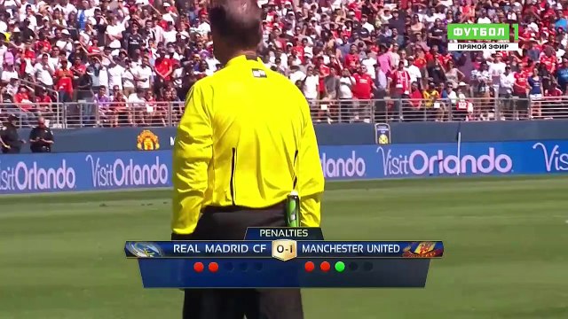 Full Penalties Real Madrid 1-2 Manchester United - ICC Cup 24.07.2017