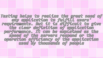 Modified Specifications for Performance Testing