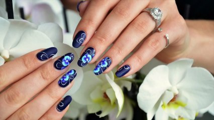 Nail Polish: Nail art orchid One Stroke