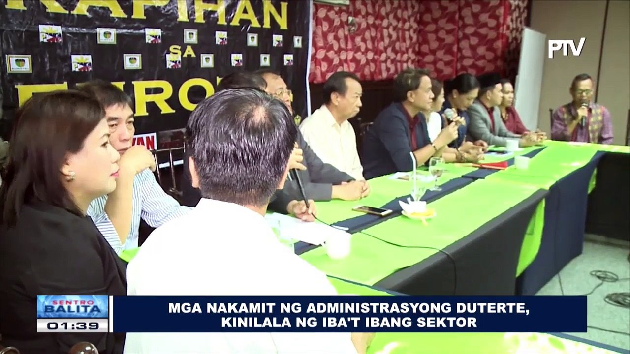 Mga nakamit ng administrasyong Duterte, kinilala ng iba't ibang sektor #DuterteSONA2017