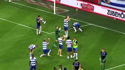 QPR And FC Union Berlin Fans Having Fun With Waterlogged Pitch!