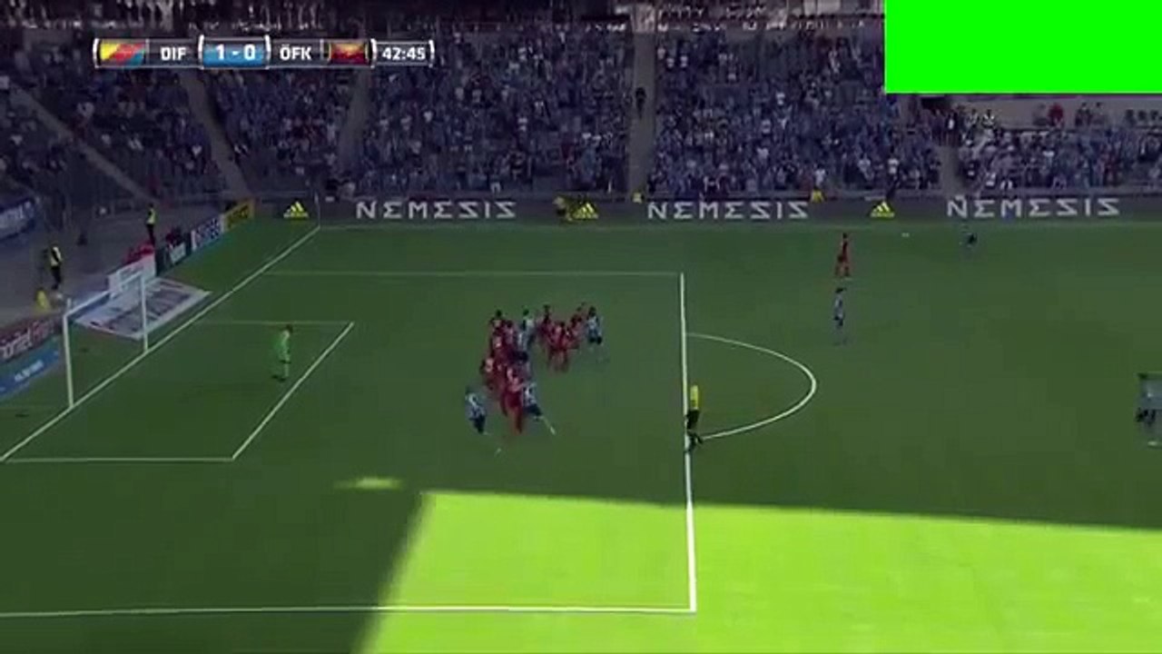 Djurgardens 1:0 Ostersunds (Swedish Allsvenskan 23 July 2017)