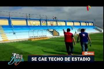 Tumbes: techo de estadio se derrumba antes de ser inaugurado