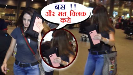 Sussanne Khan spotted HIDING FACE at the Mumbai airport; Watch Video | FilmiBeat