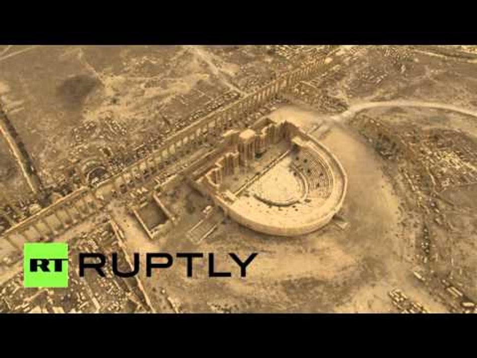 Drone buzzes over ancient Palmyra after Syrian army retakes city from ISIS