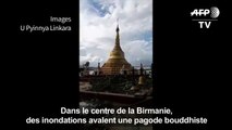 Birmanie: des inondations avalent une pagode