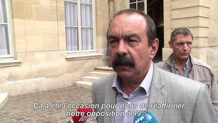 Réforme du code du travail: la CGT opposée "à 99%"