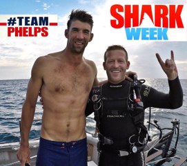 Michael Phelps perd au 100m face à un requin blanc