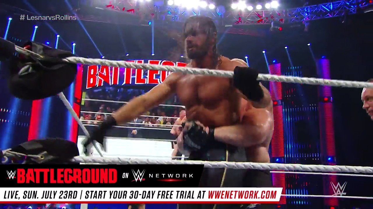 FULL MATCH — Seth Rollins vs Brock Lesnar - WWE World Heavyweight Title Match- WWE Battleground 2015