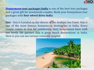 Most Romantic Honeymoon Destinations in India