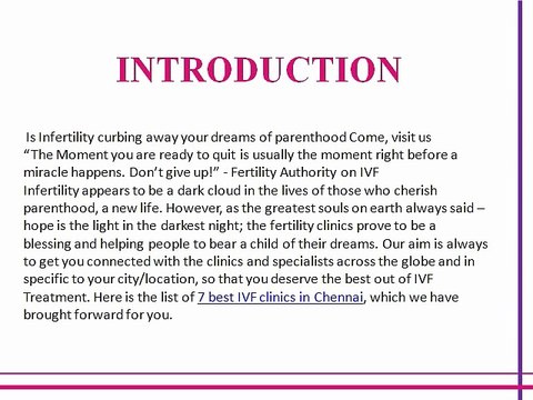 7 Best IVF Clinics in Chennai