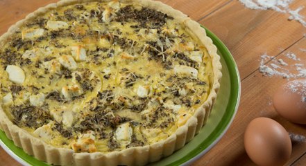 بالفيديو، طريقة عمل تارت بجبنة الماعز والزعتر