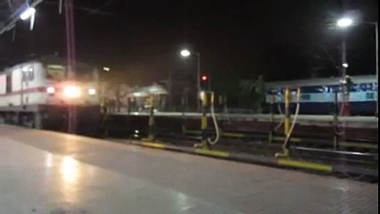 WAP-7 Down  Kalka Mail arrival at DHN - Winter 2nd Jan' 2011