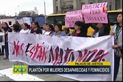 Realizan plantón frente a Palacio de Justicia por mujeres desaparecidas y feminicidios