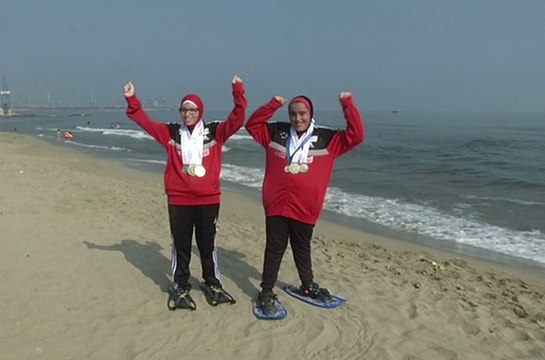 Égypte : faute de neige, elles s'entraînent sur le sable et gagnent des médailles