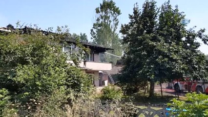 Elektrik Kontağından Çıkan Yangında İki Katlı Ev Yandı