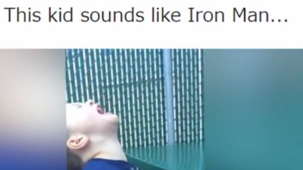 Un enfant imite Iron Man à la perfection