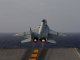 Indian Navy MiG-29K blasting off the deck of the carrier INS Vikramaditya as Malabar 2017 gets underway. Largest Naval w