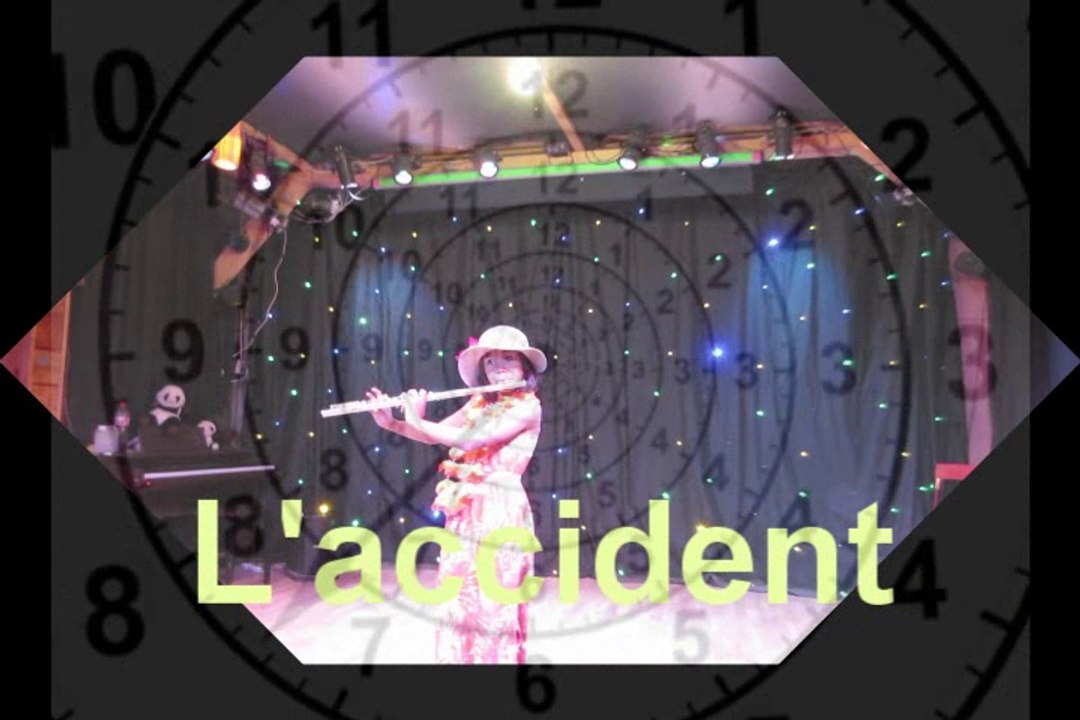 L'accident; spectacle de fin de stage à la ferme du Fays, mi-juillet 2017