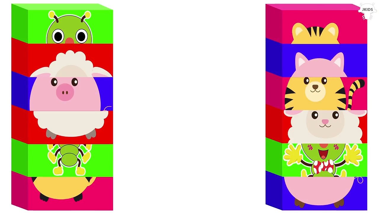 むしむしくん アニメ ❤️ 学ぶ 色の英語 ❤ カラフルなブロック 動物 ❤ 赤ちゃん笑う、喜ぶ、泣きやむ ❤ 子供向けアニメ 羊 虎 豚