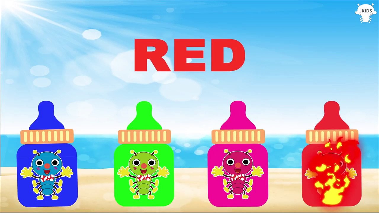 むしむしくん 歌  ❤️ 色の英語の歌 ❤ カラフル ベビーミルクボトル ❤ 赤ちゃん笑う、喜ぶ、泣きやむ ❤ 子供向けアニメ