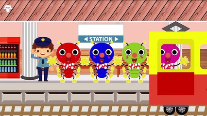 むしむしくん ❤ 列車のアニメーション ❤ 子供向けアニメ ❤ 赤ちゃん泣き止む！❤ Train animation for kids  [Japan Kid]