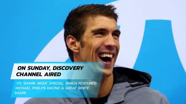 Great white lie: Michael Phelps 'races' shark