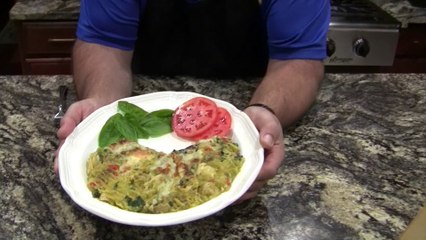 Pesto Chicken Stuffed Spaghetti Squash