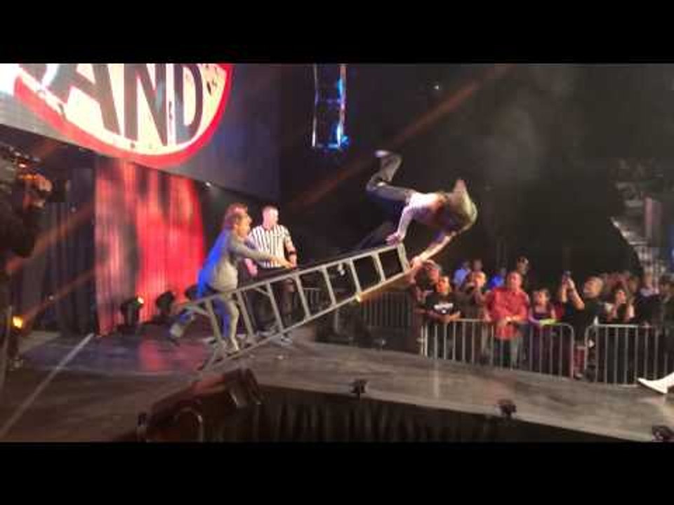 Spectacular Jeff Hardy Slow Motion Fall Off Ladder From Final Resolution 2013