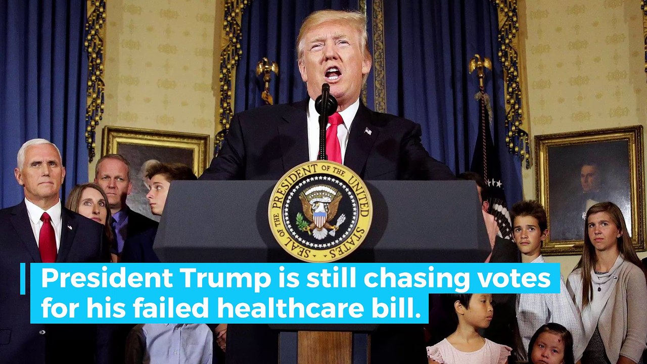 Trump implores Senate GOP to end Obamacare 'nightmare'