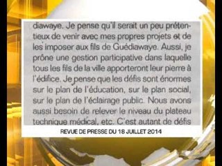 REVUE DE PRESSE (FRANÇAIS) DU 18 JUILLET 2014
