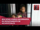 Rescatan a tres niños abandonados en departamento de Azcapotzalco