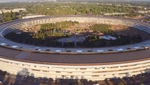 Drone Footage Shows Progress on Landscaping Around the Apple Campus