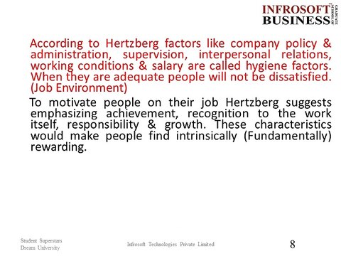 Episode 79 - Motivation - Organizational Behaviours - Infrosoft School of Business