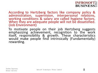 Episode 79 - Motivation - Organizational Behaviours - Infrosoft School of Business