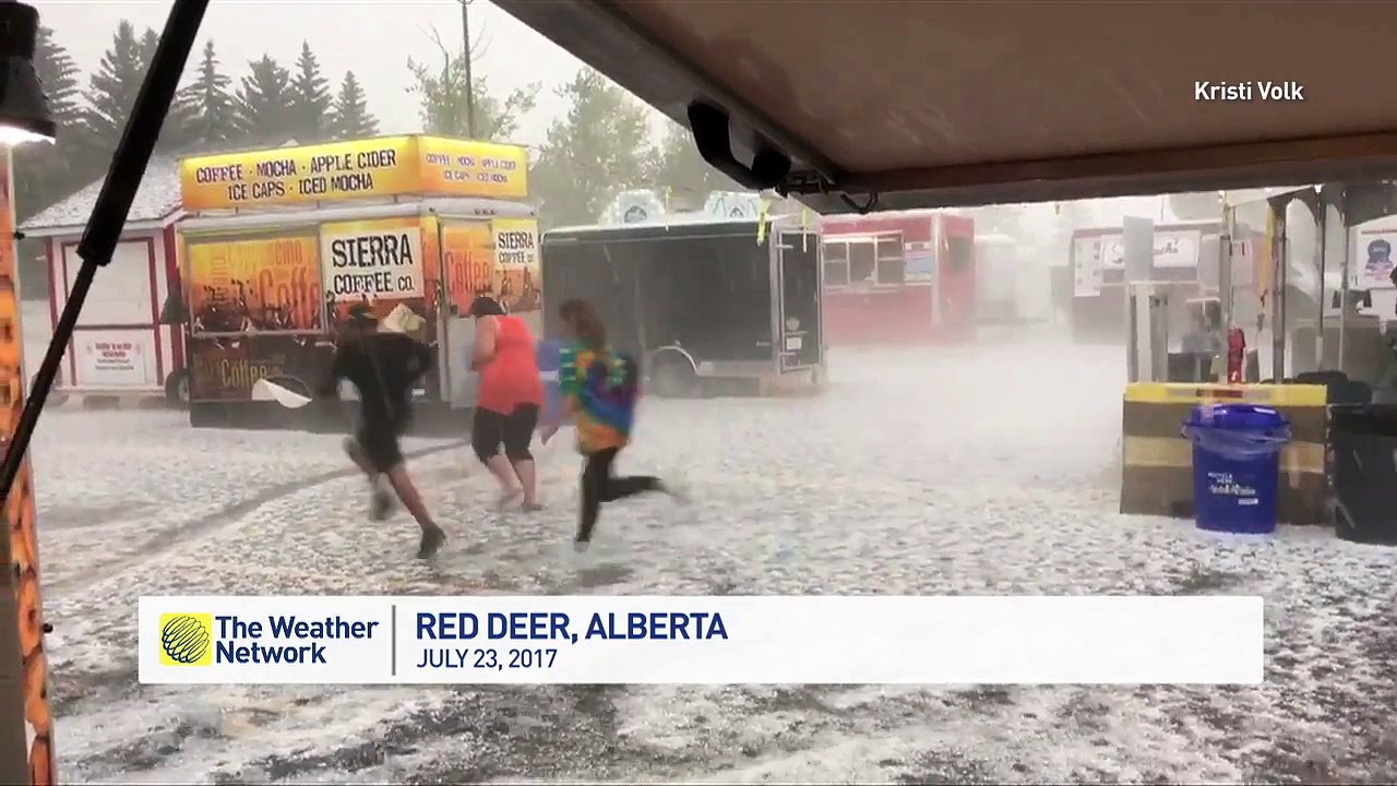 Desperate Attempts by Albertans to Get Out of Hail Storm