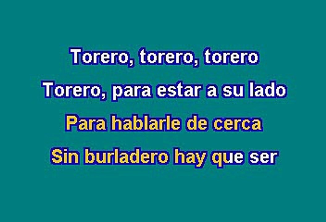 José Luis Rodríguez '' El Puma '' -  Torero (Karaoke)