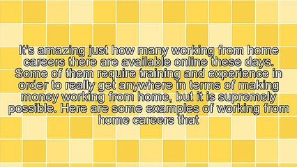 Working From Home Careers