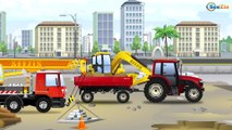Diggers Kids Cartoon with The Excavator & The Bulldozer Construction Trucks Children Video