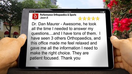 Performance Orthopaedics & Sports Medicine FriscoExcellent5 Star Review by Jason B.