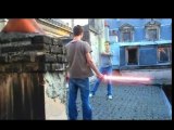 Starwars Clem et Thib sabre laser