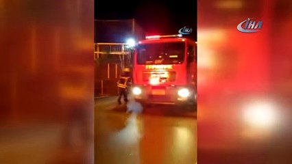 Kereste atölyesinde korkutan yangın