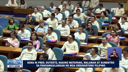 #DuterteSONA2017, naging matapang, malaman, at sumentro sa pangangailangan ng mga ordinaryong Pilipino