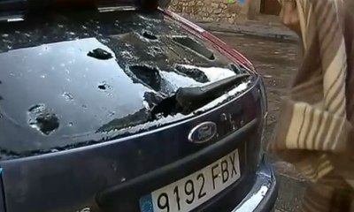 Badai Hujan Es Ukuran Bola Tenis Terjadi di Spanyol