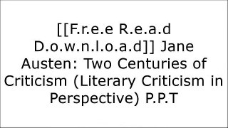 [8IaSS.[F.r.e.e D.o.w.n.l.o.a.d R.e.a.d]] Jane Austen: Two Centuries of Criticism (Literary Criticism in Perspective) by Laurence W. Mazzeno WORD