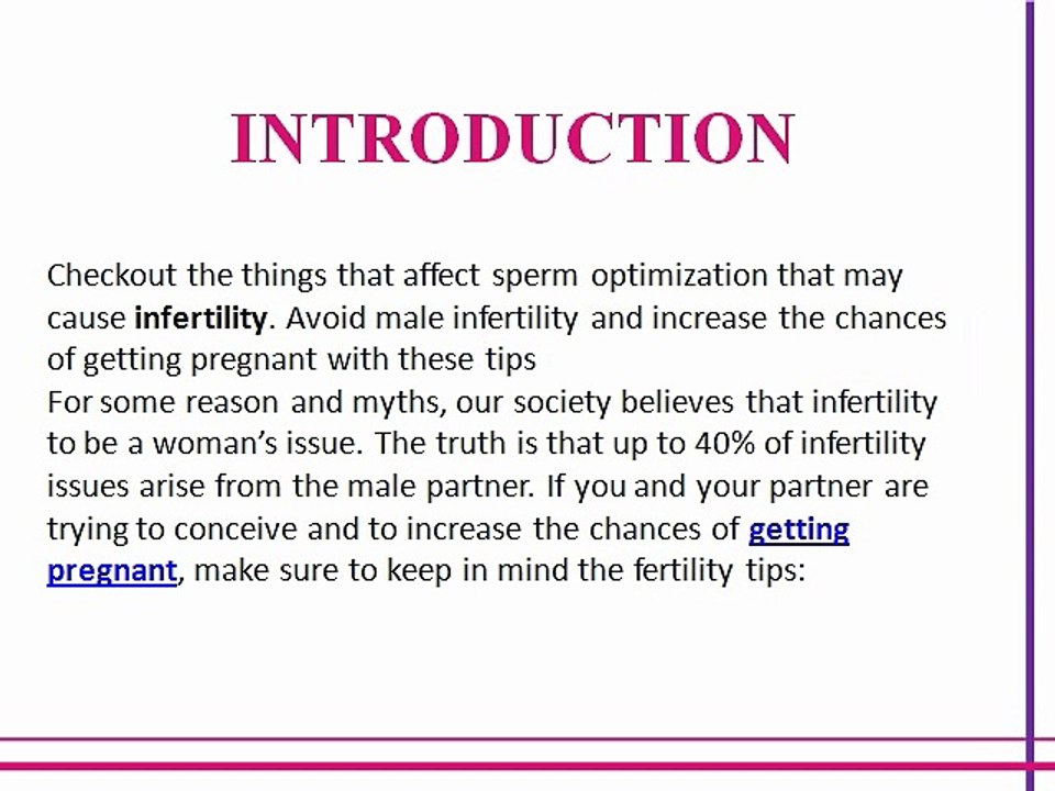 Ela Woman  Suggests Five Things That Affects to Optimize Sperm_25 July